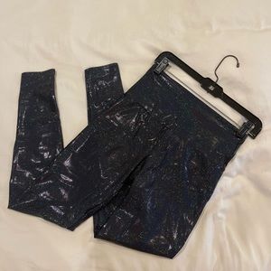 Goldsheep Black Sparkly Workout Leggings